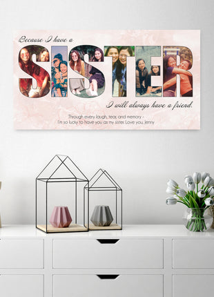 Sister Photo Collage Canvas