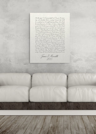 Personalized Vows And Name Canvas
