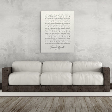 Personalized Vows And Name Canvas