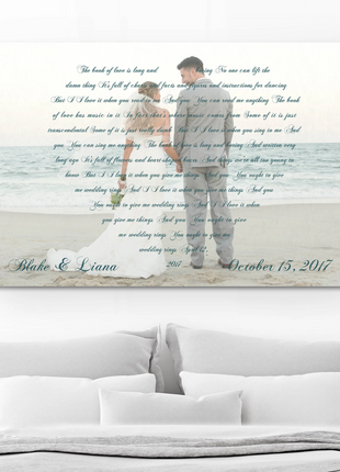 Heart Canvas - Song Lyrics On Canvas