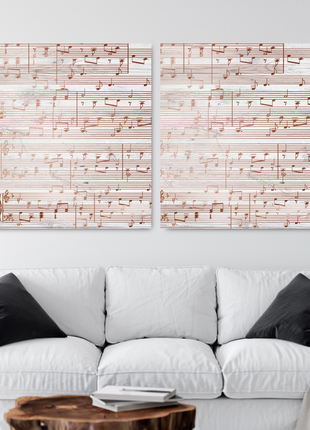 Copper Sheet Music Canvas - 7th Anniversary Gift