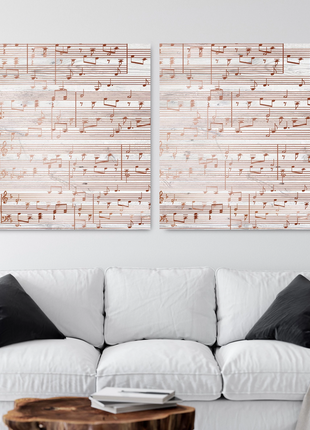 Split Sheet Music Art - Copper Tone