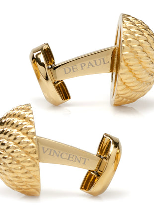VDP 3D Colony Gold Stainless Cufflinks