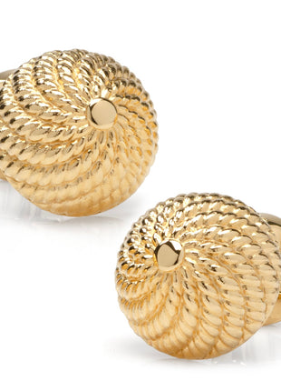 VDP 3D Colony Gold Stainless Cufflinks