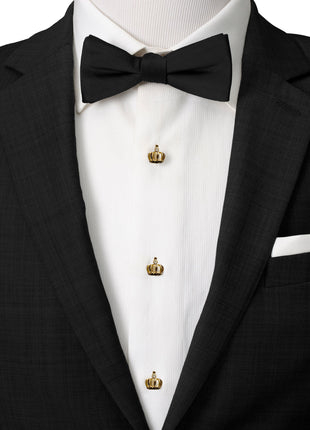 VDP 3D Crown Royal Gold Stainless Studs