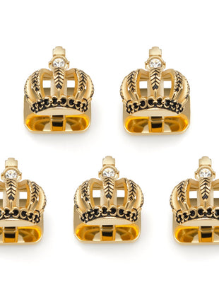 VDP 3D Crown Royal Gold Stainless Studs