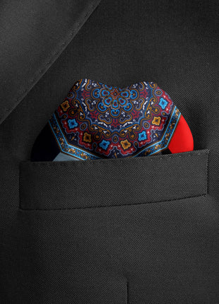 VDP Multi Colored Paisley Pocket Square