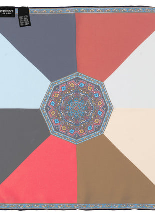VDP Multi Colored Paisley Pocket Square