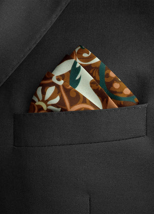 VDP Biltmore Renaissance Revival Brown Pocket Square