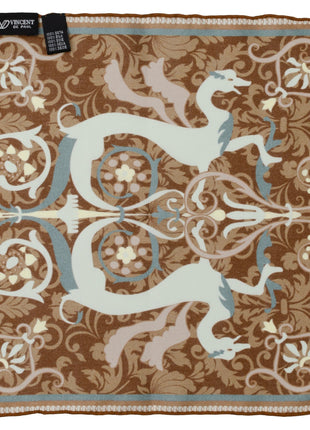 VDP Biltmore Renaissance Revival Brown Pocket Square