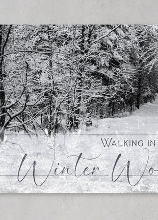 Walking in a Winter Wonderland Christmas Canvas Wall Art – Personalized Holiday Décor