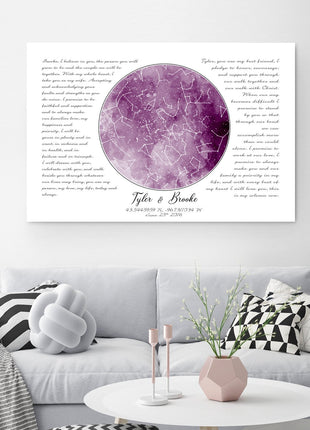 Watercolor Custom Star Map