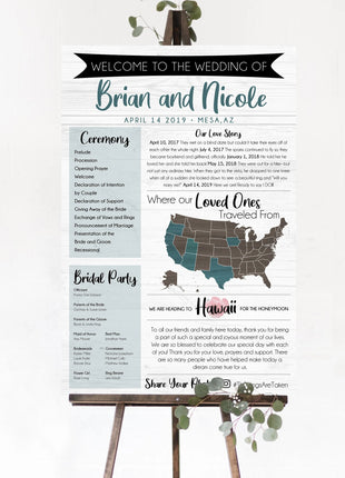 Infographic Wedding Sign