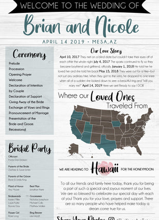 Infographic Wedding Sign