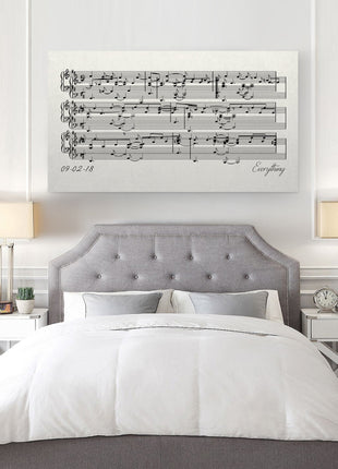 First Dance Lyrics On Canvas - Custom Made With Your Wedding Song