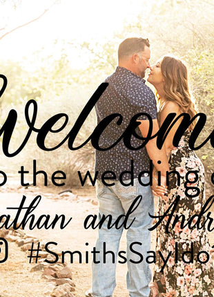 Wedding Hashtag Sign - Wedding Welcome Sign