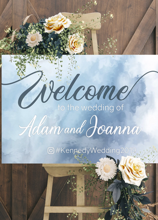 Wedding Welcome Sign - Sky Edition