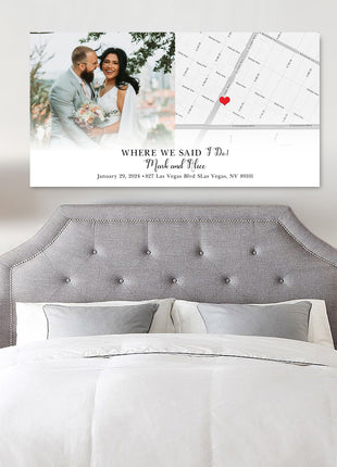 Personalized Wedding Location Map gift