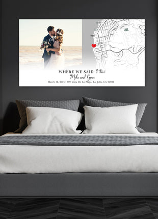 Personalized Wedding Location Map gift