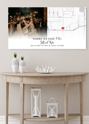 Personalized Wedding Location Map gift