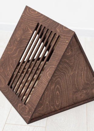 Stylish Wooden Cat Houses - Dark Walnut
