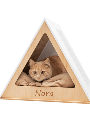 Stylish Wooden Cat Houses - Dark Walnut