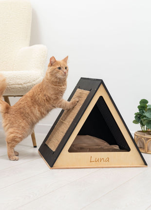 Stylish Wooden Cat Houses - Black