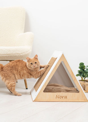 Stylish Wooden Cat Houses - White