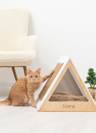 Stylish Wooden Cat Houses - White