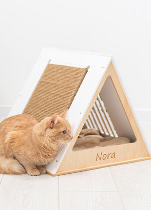 Stylish Wooden Cat Houses - White