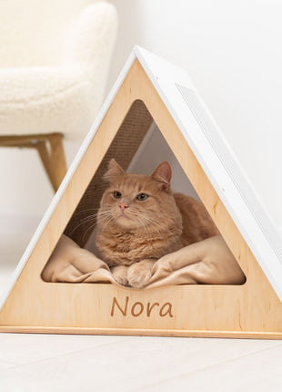 Stylish Wooden Cat Houses - White