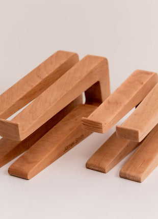 Dual Wooden Laptop Dock – Solid Wood