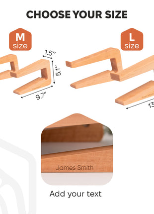 Dual Wooden Laptop Dock – Solid Wood