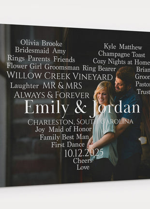 Custom Word Cloud Heart Photo: Personalized Photo Art