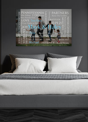 Personalized Word Art Photo Design: Custom Typography Overlay