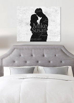 Personalized Word Silhouette: Custom Name, Highlight Words, Word Art Portrait
