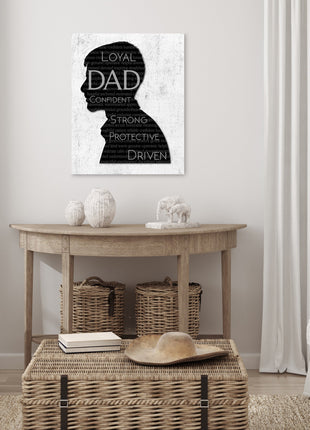 Personalized Word Silhouette: Custom Name, Highlight Words, Word Art Portrait
