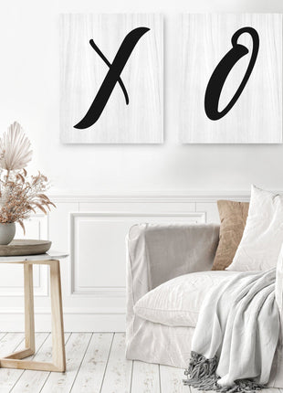 XO Print Set, X and O Wall Art