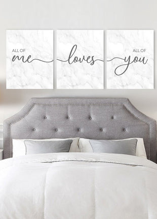 All Of Me Loves All Of You Sign - 3 Piece Canvas Art