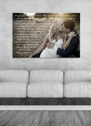 2nd Anniversary Gift - A Personalized Word Art Canvas