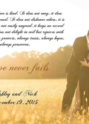 First Wedding Anniversary Gift - Your Wedding Vows On Canvas