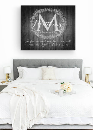 As for Me and My House Sign • Custom Joshua 24:15 Decor