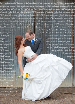 First Wedding Anniversary Gift - Your Wedding Vows On Canvas