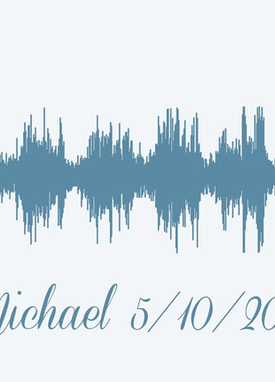 Baby's Heartbeat Soundwave Canvas