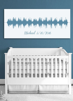Baby's Heartbeat Soundwave Canvas