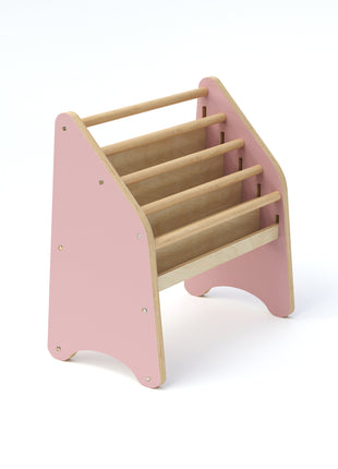 Wooden Montessori Bookshelf Pink