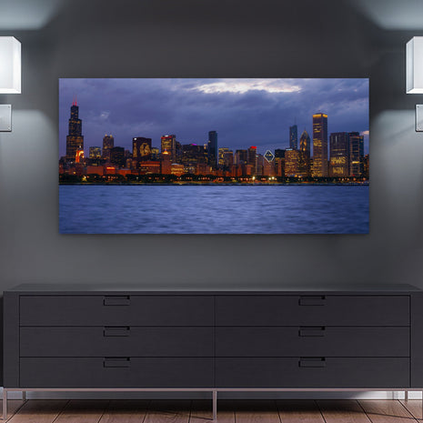 Chicago Skyline Canvas Art - Hockey