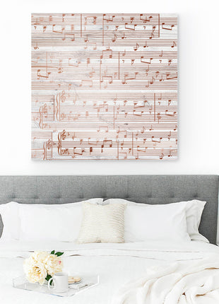 Copper Sheet Music Art - 7th Anniversary Gift