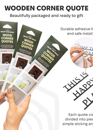 Wooden Corner Quote – Coffee Before Talkie