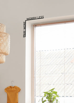 Wooden Corner Quote – Pray More, Worry Less